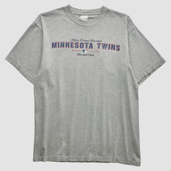 Minnesota Twins Majestic 2002 T-Shirt Heather Gray Vintage