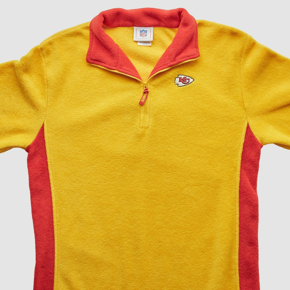 Kansas City Chiefs NFL 2000s 1/4 Zip Sweatshirt - Yellow Vintage sale