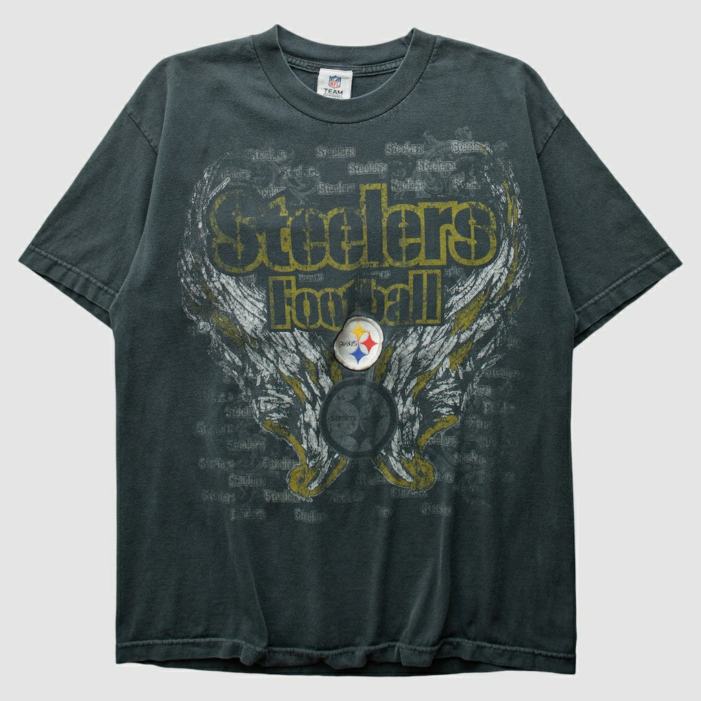 Pittsburgh Steelers NFL 2010s T-Shirt - Charcoal Vintage cheap