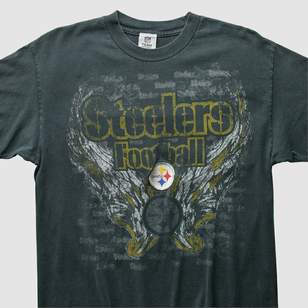 Pittsburgh Steelers NFL 2010s T-Shirt - Charcoal Vintage cheap