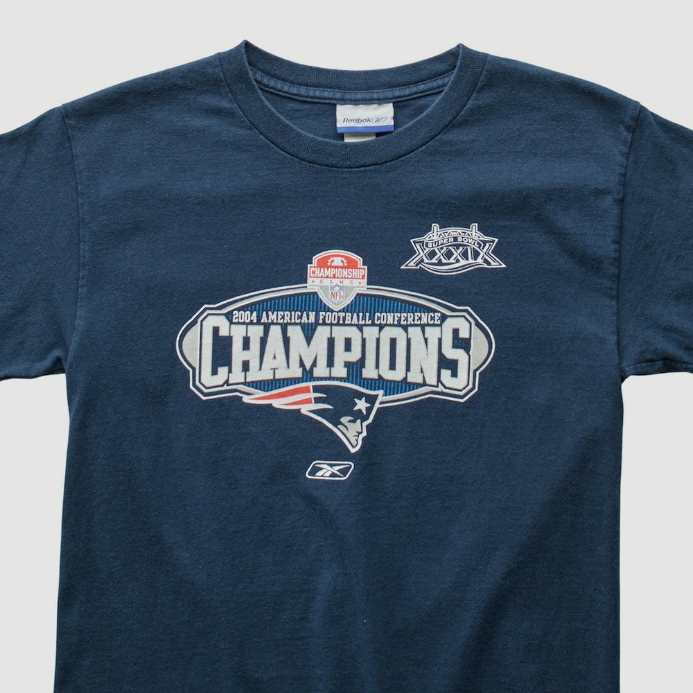 New England Patriots Reebok 2004 T-Shirt - Navy Vintage discount