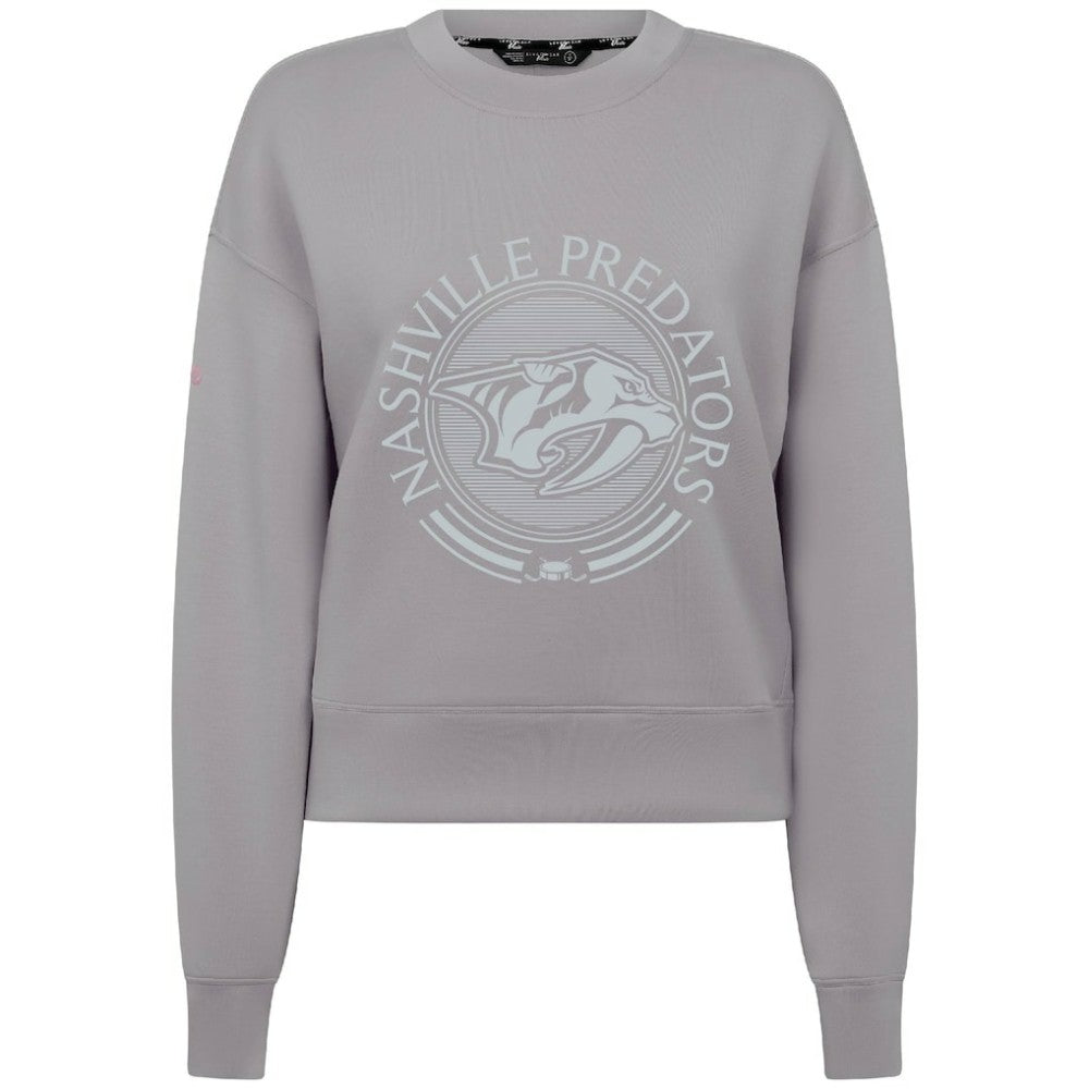 Nashville Predators Levelwear Women's Slate & Snow Sponge Tri-Blend Sweatshirt - Gray Sweatshirts