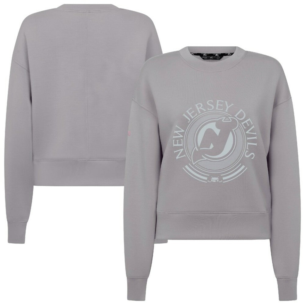 New Jersey Devils Levelwear Women's Slate & Snow Sponge Tri-Blend Sweatshirt - Gray Sweatshirts