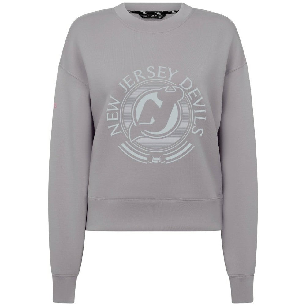 New Jersey Devils Levelwear Women's Slate & Snow Sponge Tri-Blend Sweatshirt - Gray Sweatshirts