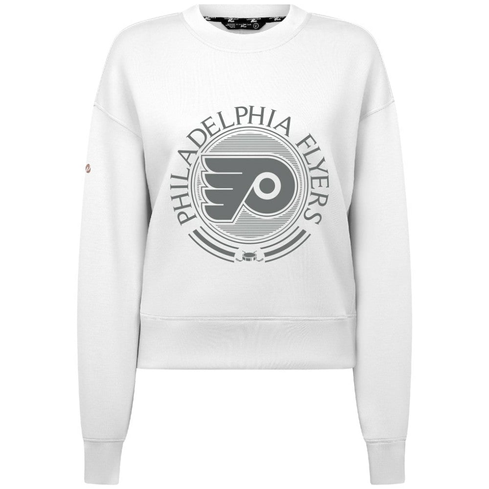 Philadelphia Flyers Levelwear Women's Slate & Snow Sponge Tri-Blend Sweatshirt - White Sweatshirts