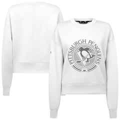 Pittsburgh Penguins Levelwear Women's Slate & Snow Sponge Tri-Blend Sweatshirt - White Sweatshirts