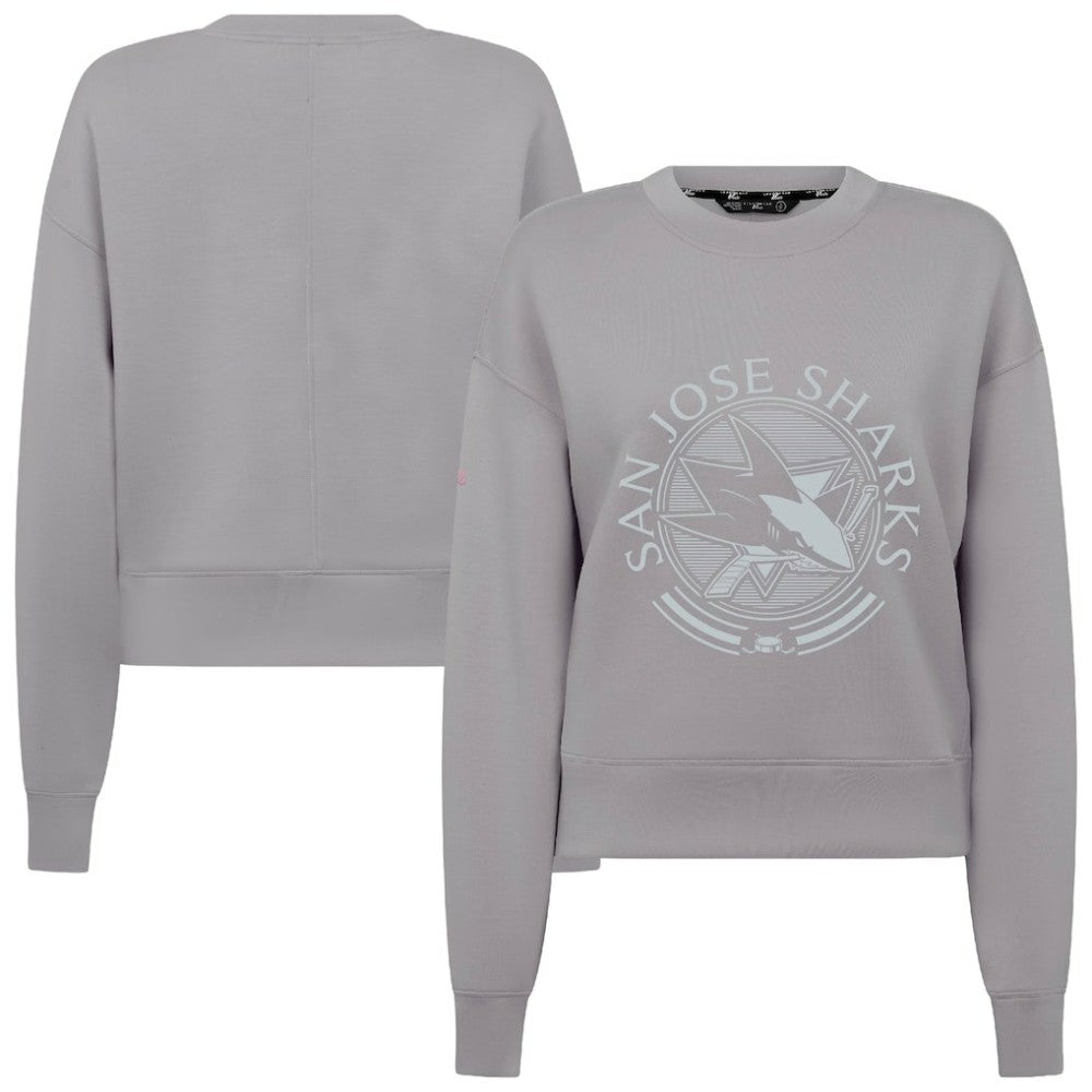 San Jose Sharks Levelwear Women's Slate & Snow Sponge Tri-Blend Sweatshirt - Gray Sweatshirts