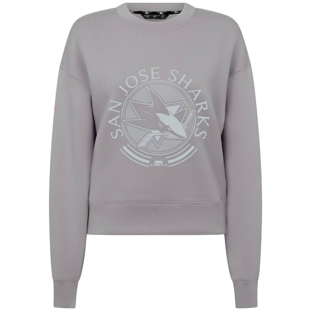 San Jose Sharks Levelwear Women's Slate & Snow Sponge Tri-Blend Sweatshirt - Gray Sweatshirts