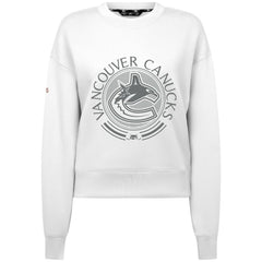 Vancouver Canucks Levelwear Women's Slate & Snow Sponge Tri-Blend Sweatshirt - White Sweatshirts