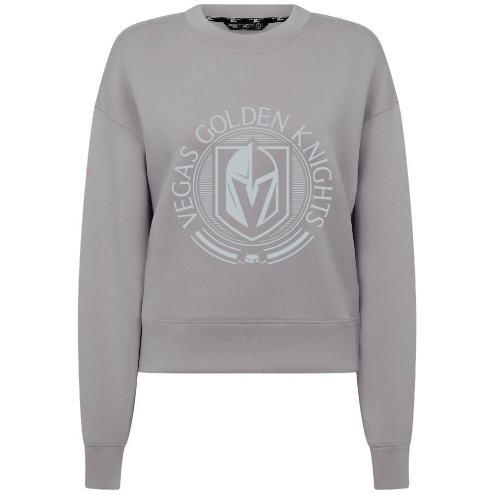 Vegas Golden Knights Levelwear Women's Slate & Snow Sponge Tri-Blend Sweatshirt - Gray Sweatshirts