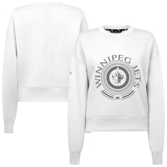 Winnipeg Jets Levelwear Women's Slate & Snow Sponge Tri-Blend Sweatshirt - White Sweatshirts