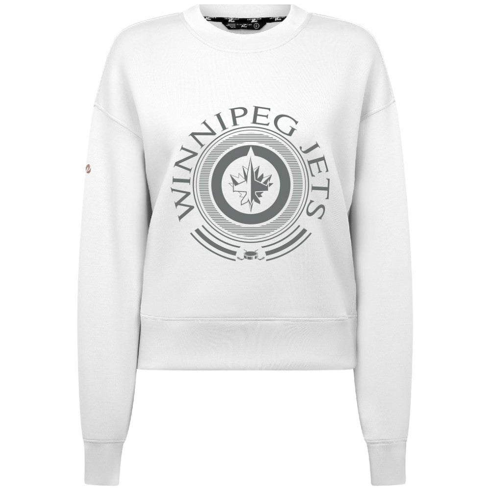 Winnipeg Jets Levelwear Women's Slate & Snow Sponge Tri-Blend Sweatshirt - White Sweatshirts