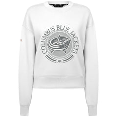 Columbus Blue Jackets Levelwear Women's Slate & Snow Sponge Tri-Blend Sweatshirt - White Sweatshirts