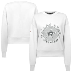 Dallas Stars Levelwear Women's Slate & Snow Sponge Tri-Blend Sweatshirt - White Sweatshirts