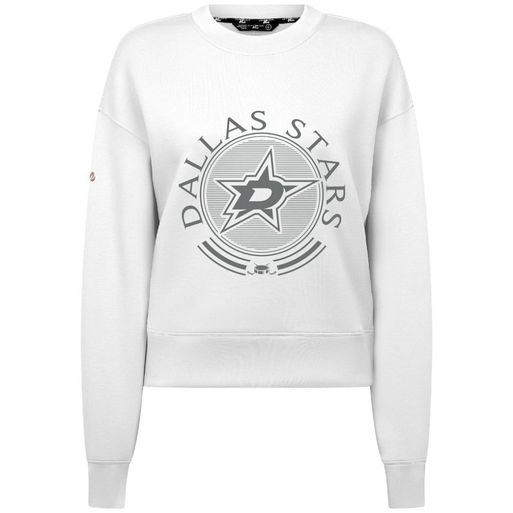 Dallas Stars Levelwear Women's Slate & Snow Sponge Tri-Blend Sweatshirt - White Sweatshirts