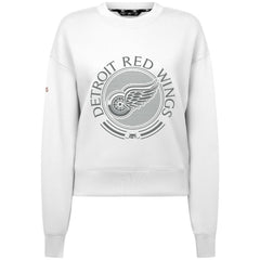 Detroit Red Wings Levelwear Women's Slate & Snow Sponge Tri-Blend Sweatshirt - White Sweatshirts
