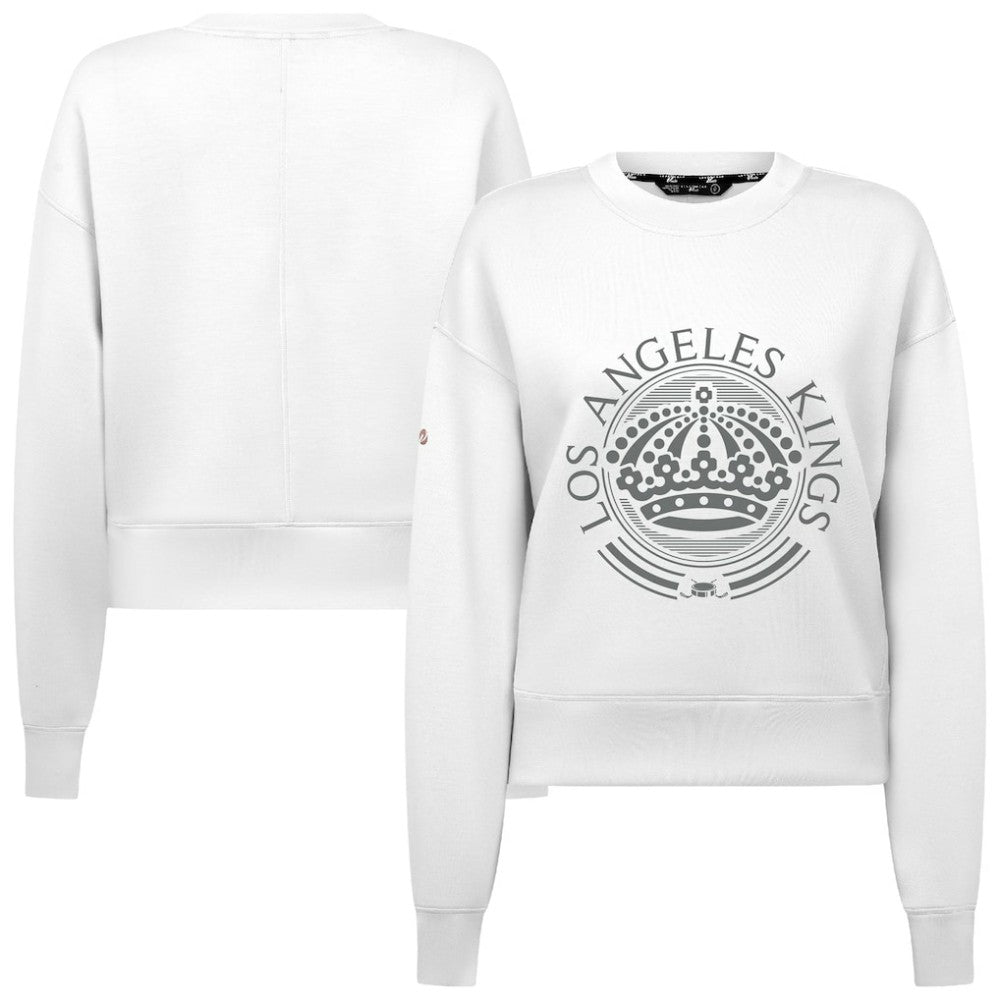 Los Angeles Kings Levelwear Women's Slate & Snow Sponge Tri-Blend Sweatshirt - White Sweatshirts