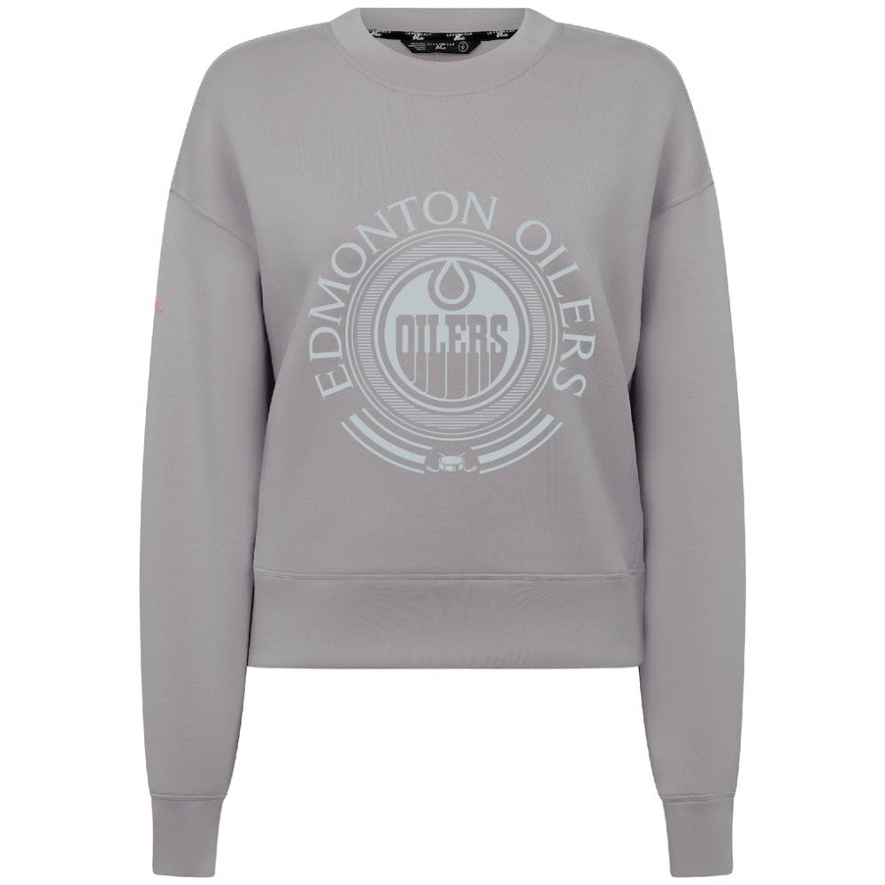 Edmonton Oilers Levelwear Women's Slate & Snow Sponge Tri-Blend Sweatshirt - Gray Sweatshirts