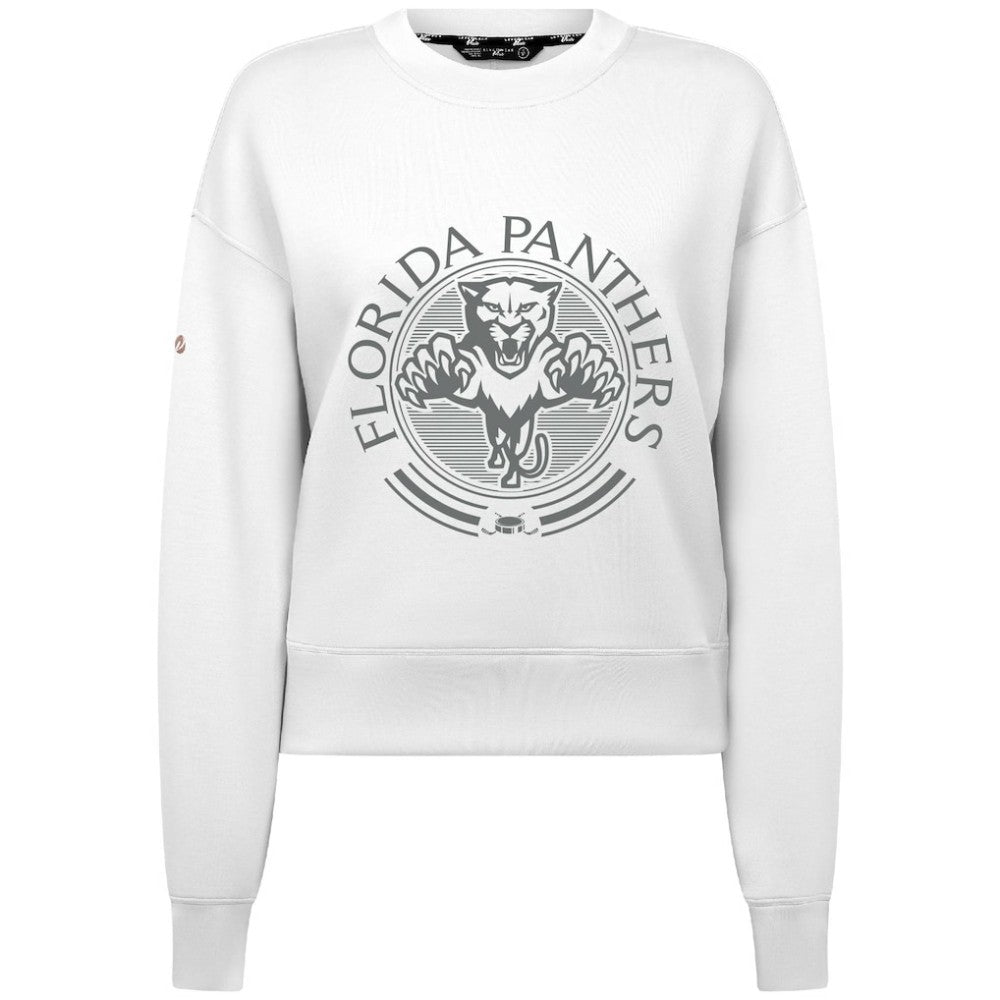 Florida Panthers Levelwear Women's Slate & Snow Sponge Tri-Blend Sweatshirt - White Sweatshirts