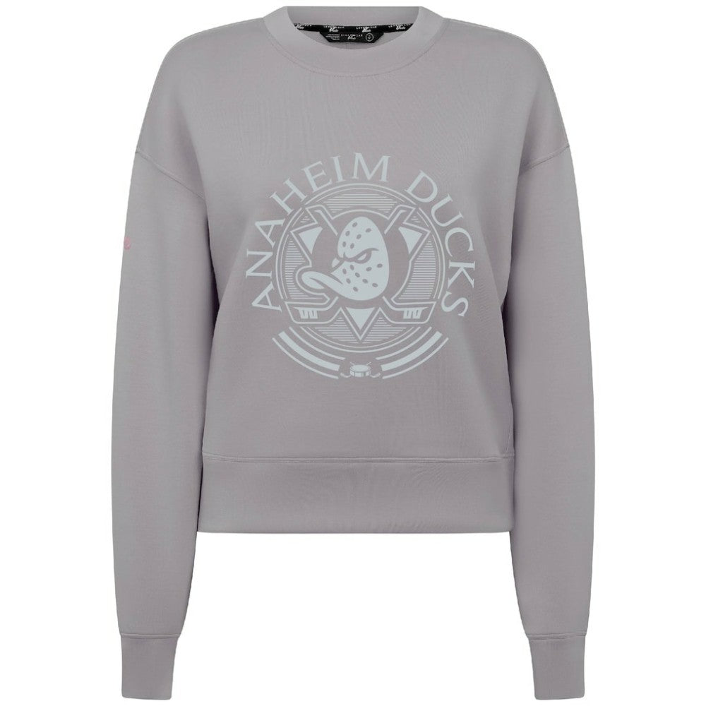 Anaheim Ducks Levelwear Women's Slate & Snow Sponge Tri-Blend Sweatshirt - Gray Sweatshirts