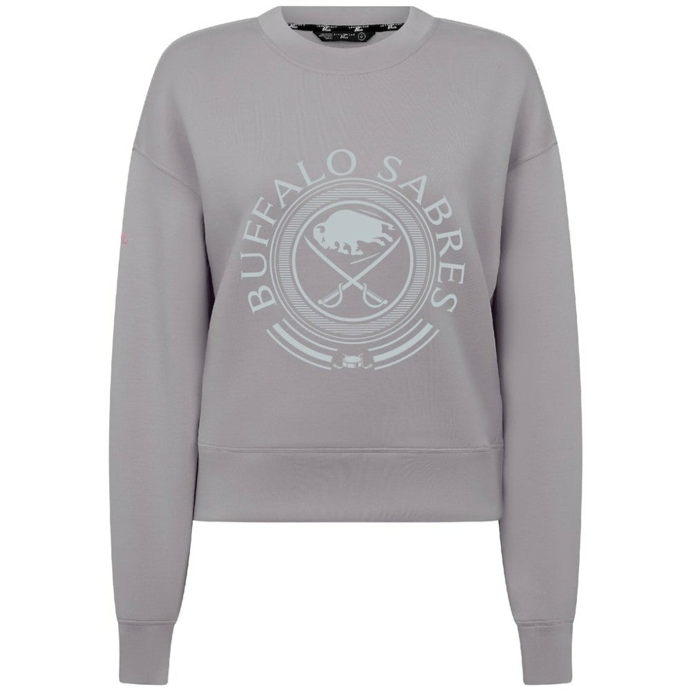Buffalo Sabres Levelwear Women's Slate & Snow Sponge Tri-Blend Sweatshirt - Gray Sweatshirts