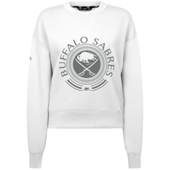 Buffalo Sabres Levelwear Women's Slate & Snow Sponge Tri-Blend Sweatshirt - White Sweatshirts