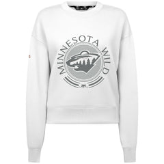 Minnesota Wild Levelwear Women's Slate & Snow Sponge Tri-Blend Sweatshirt - White Sweatshirts