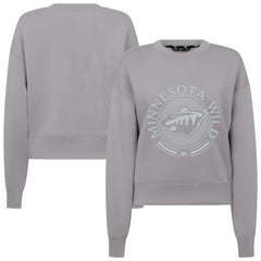 Minnesota Wild Levelwear Women's Slate & Snow Sponge Tri-Blend Sweatshirt - Gray Sweatshirts