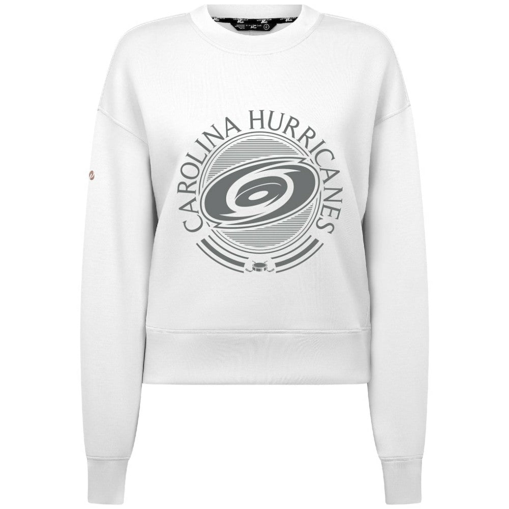 Carolina Hurricanes Levelwear Women's Slate & Snow Sponge Tri-Blend Sweatshirt - White Sweatshirts