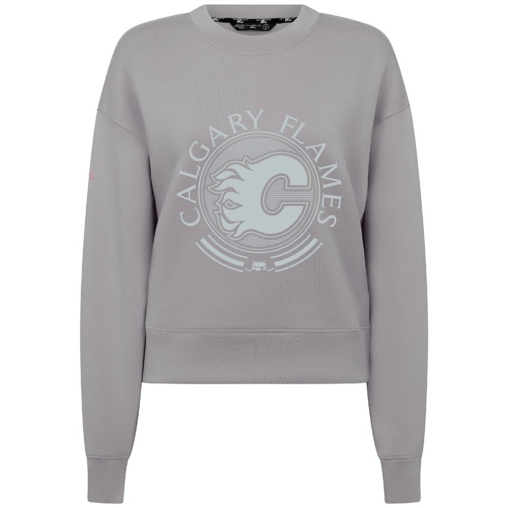 Calgary Flames Levelwear Women's Slate & Snow Sponge Tri-Blend Sweatshirt - Gray Sweatshirts
