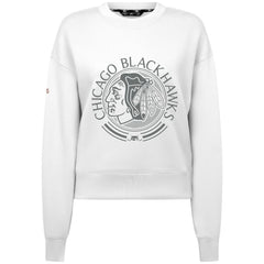 Chicago Blackhawks Levelwear Women's Slate & Snow Sponge Tri-Blend Sweatshirt - White Sweatshirts