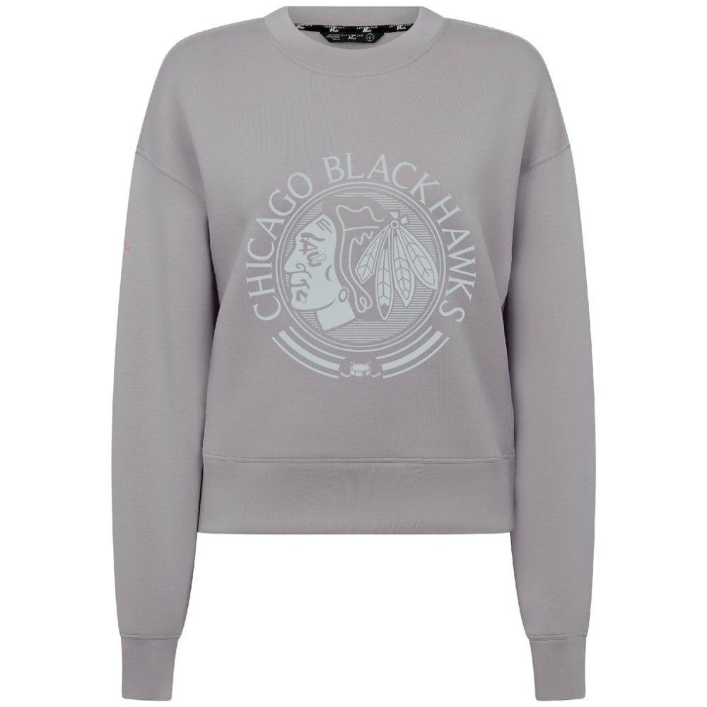 Chicago Blackhawks Levelwear Women's Slate & Snow Sponge Tri-Blend Sweatshirt - Gray Sweatshirts