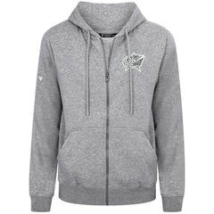 Columbus Blue Jackets Levelwear Podium Chenille Logo Full-Zip Hoodie - Gray Hoodies