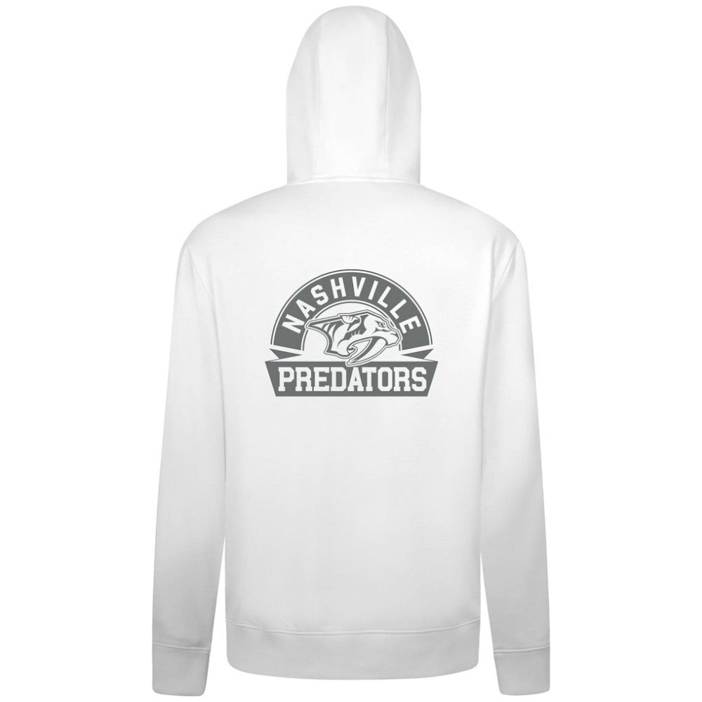Nashville Predators Levelwear Podium Chenille Logo Full-Zip Hoodie - White Hoodies