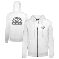 Minnesota Wild Levelwear Podium Chenille Logo Full-Zip Hoodie - White Hoodies