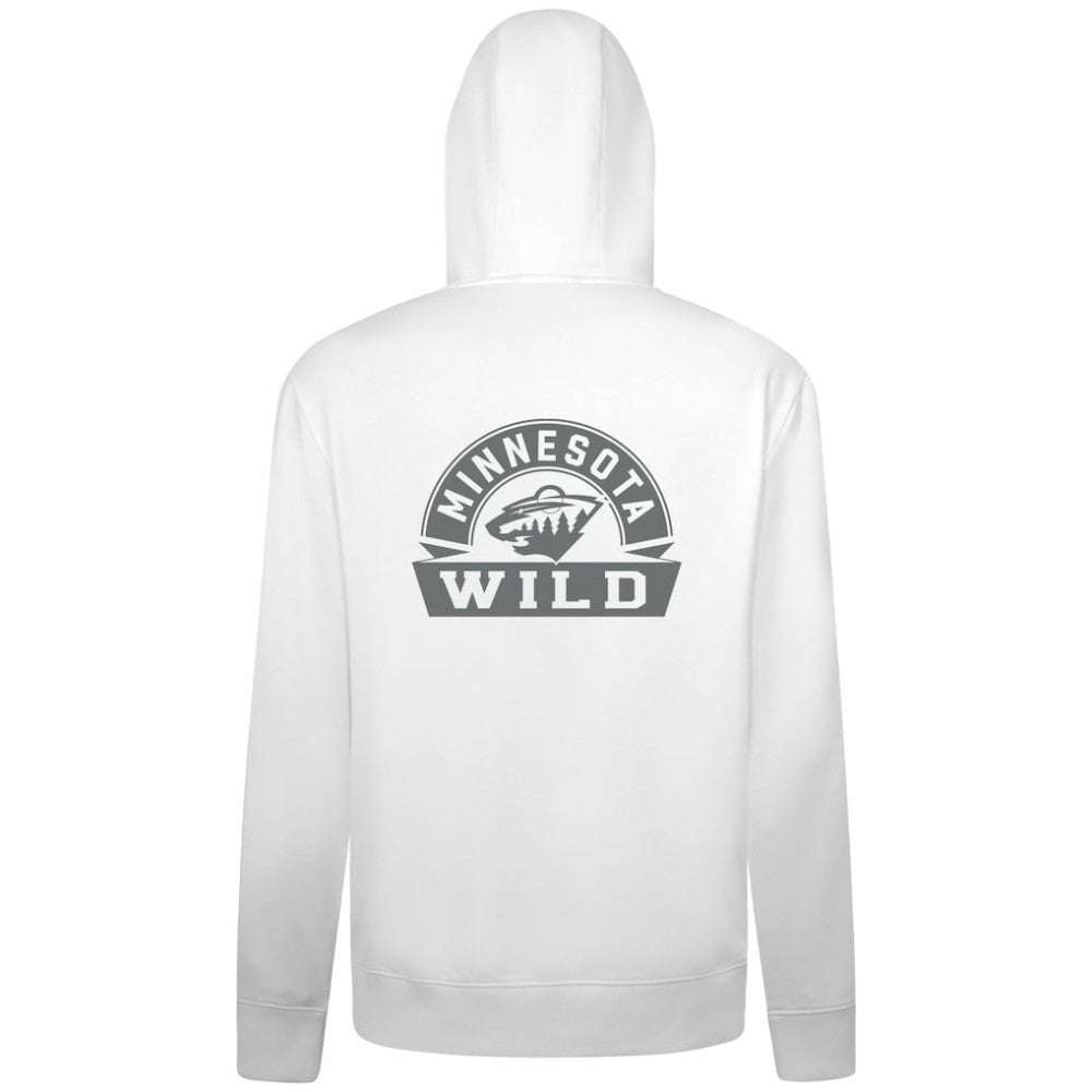 Minnesota Wild Levelwear Podium Chenille Logo Full-Zip Hoodie - White Hoodies