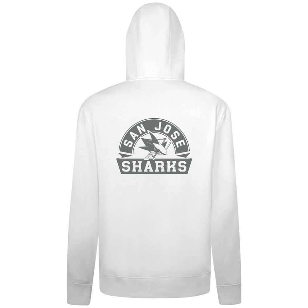 San Jose Sharks Levelwear Podium Chenille Logo Full-Zip Hoodie - White Hoodies