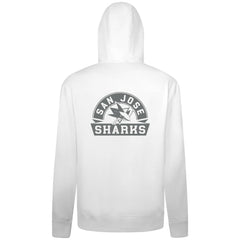 San Jose Sharks Levelwear Podium Chenille Logo Full-Zip Hoodie - White Hoodies