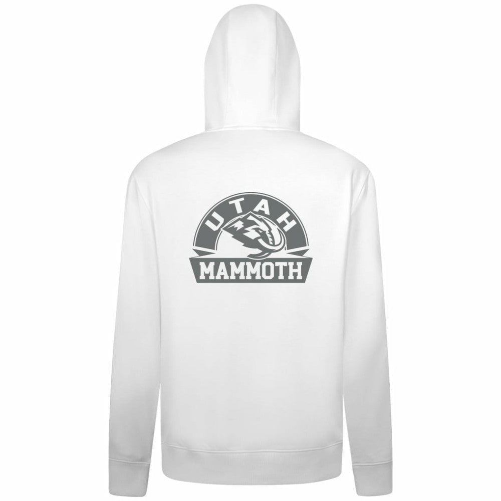 Utah Mammoth Levelwear Podium Chenille Logo Full-Zip Hoodie - White Hoodies