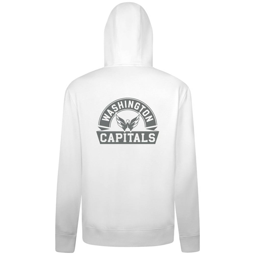 Washington Capitals Levelwear Podium Chenille Logo Full-Zip Hoodie - White Hoodies