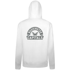 Washington Capitals Levelwear Podium Chenille Logo Full-Zip Hoodie - White Hoodies