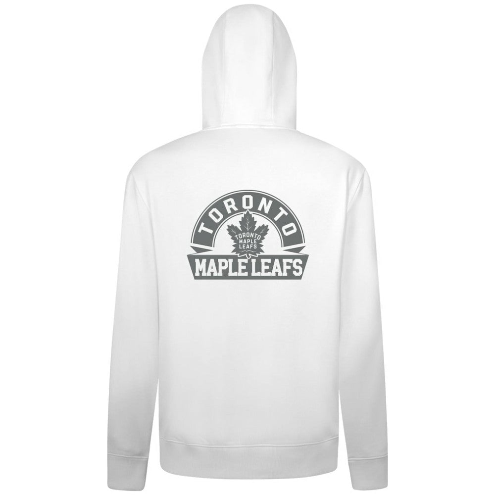 Toronto Maple Leafs Levelwear Podium Chenille Logo Full-Zip Hoodie - White Hoodies