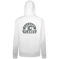 Calgary Flames Levelwear Podium Chenille Logo Full-Zip Hoodie - White Hoodies