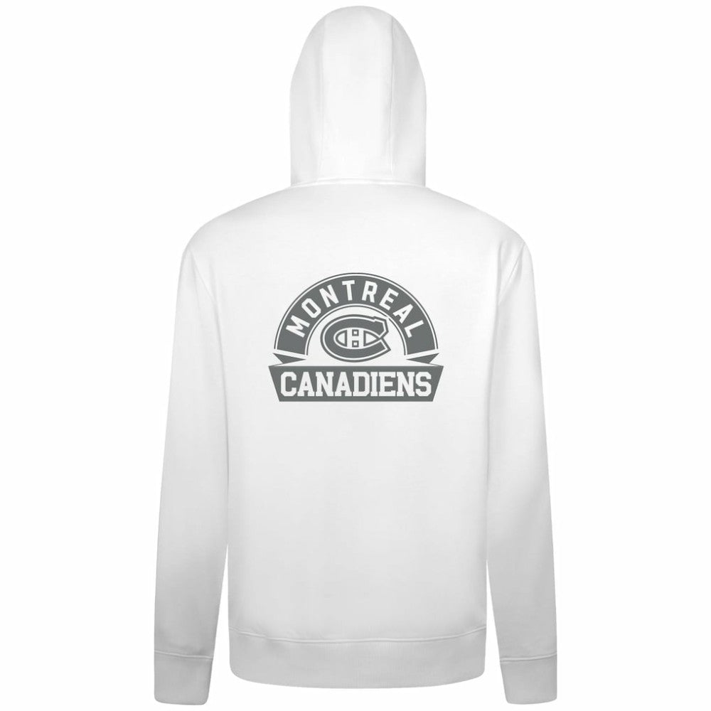 Montreal Canadiens Levelwear Podium Chenille Logo Full-Zip Hoodie - White Hoodies