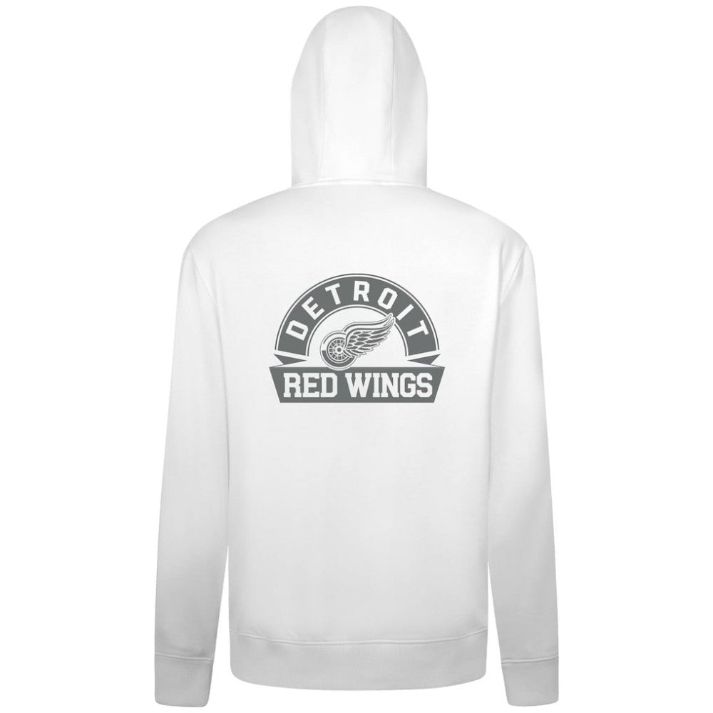 Detroit Red Wings Levelwear Podium Chenille Logo Full-Zip Hoodie - White Hoodies