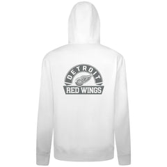 Detroit Red Wings Levelwear Podium Chenille Logo Full-Zip Hoodie - White Hoodies