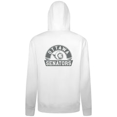 Ottawa Senators Levelwear Podium Chenille Logo Full-Zip Hoodie - White Hoodies