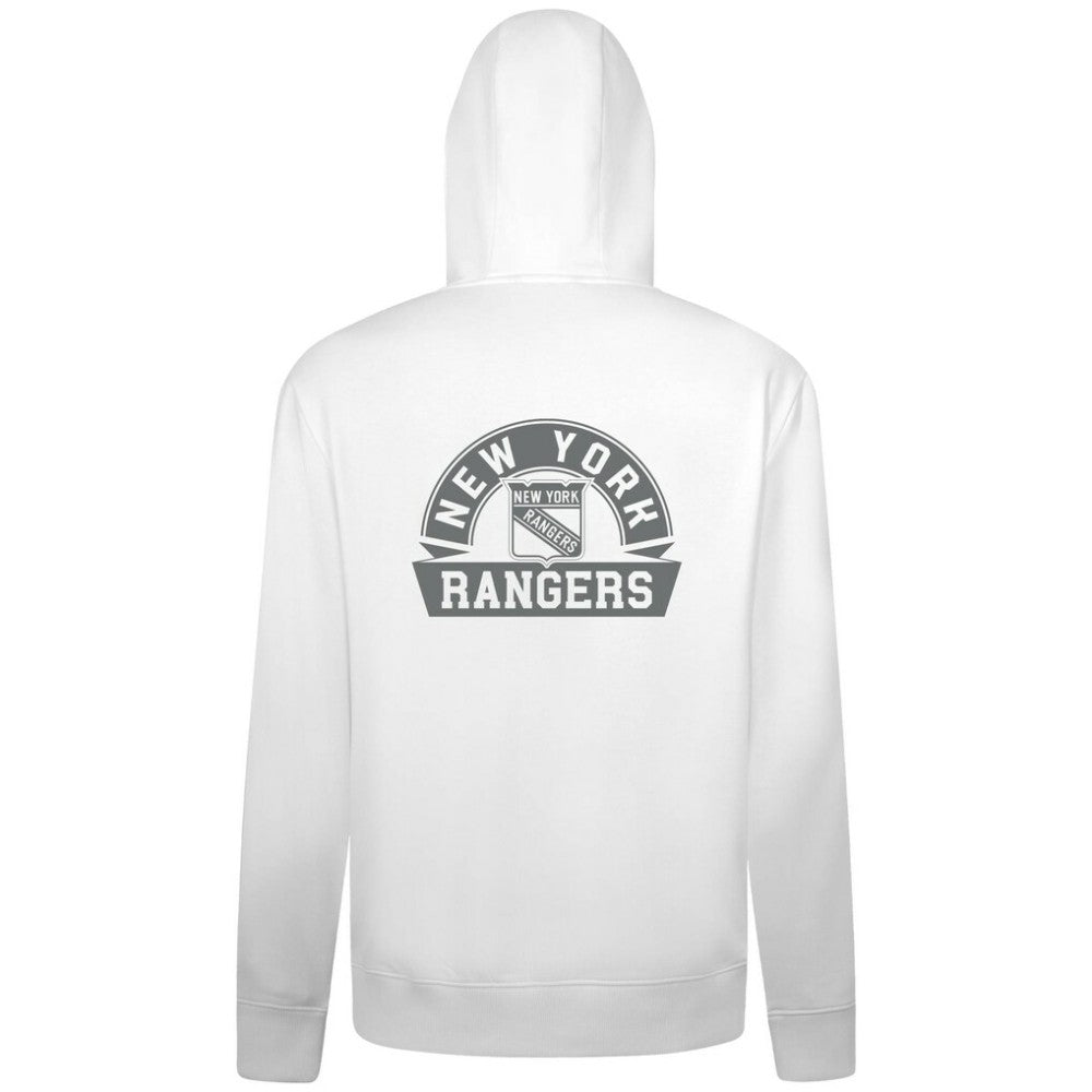 New York Rangers Levelwear Podium Chenille Logo Full-Zip Hoodie - White Hoodies