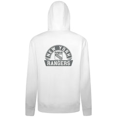 New York Rangers Levelwear Podium Chenille Logo Full-Zip Hoodie - White Hoodies
