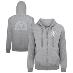 Pittsburgh Penguins Levelwear Podium Chenille Logo Full-Zip Hoodie - Gray Hoodies